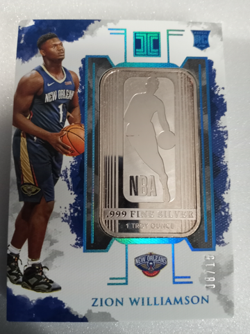 2019/20 Panini Impeccable Zion Williamson Rookie Silver 1 ounce /15 RC New Orleans Pelicans
