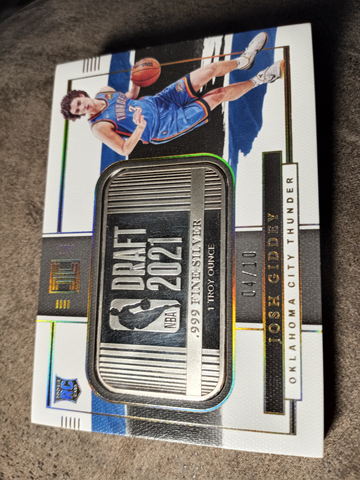 /10 JOSH GIDDEY 2021 PANINI IMPECCABLE NBA LOGOMAN  MINT GOLD SILVER ROOKIE RC CHICAGO Bulls 