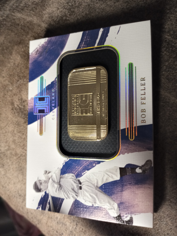 2024 Panini Impeccable 1 of 1 Baseball HOF GOLD BAR  14k Bob Feller HOF 1/1 Cleveland Guardians Indians