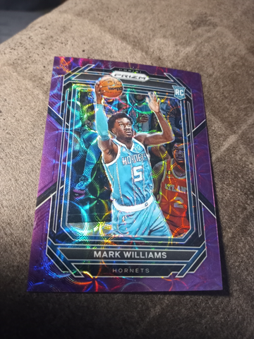2022-23 Prizm Choice Purple Jersey #5/20 #257 Mark Williams RC Charlotte Hornets Rookie