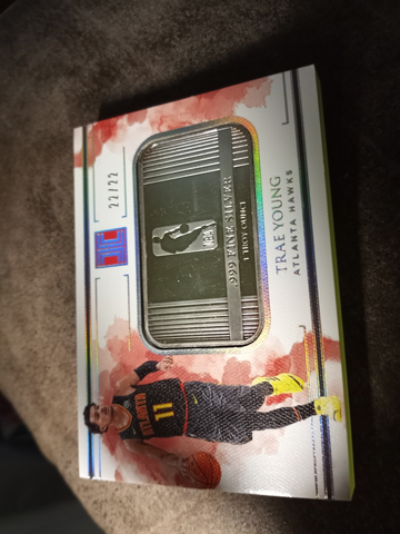 2018-19 Trae Young Impeccable LOGOMAN .999 Fine SILVER OUNCE /22 Rookie RC RARE! Atlanta Hawks Excellent