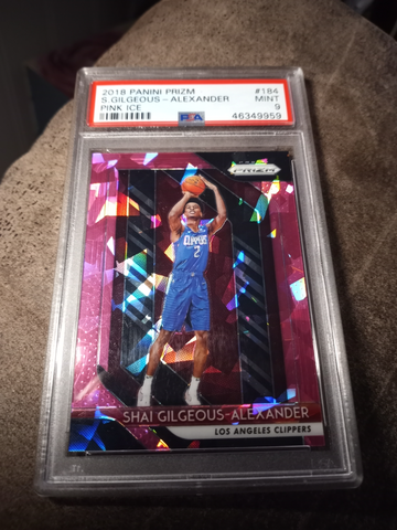 2018-19 Prizm #184 Shai Gilgeous-Alexander PSA 9 MINT Pink Ice Oklahoma City Thunder Rookie RC