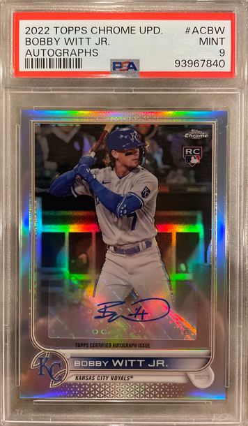 2022 Topps Chrome Update #ACBW Bobby Witt Jr. PSA 9