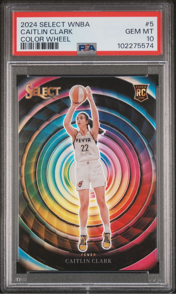 2024 Select WNBA Color Wheel #5 Caitlin Clark PSA 10
