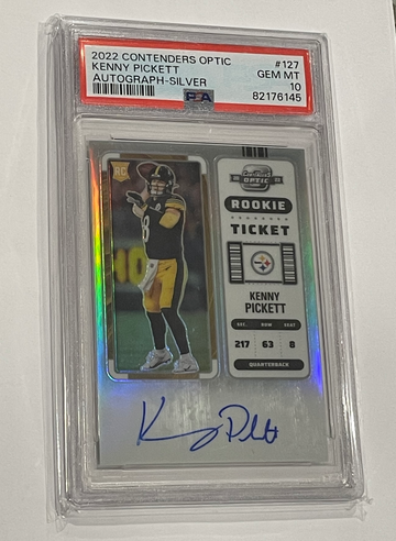 2022 Contenders Optic Kenny Pickett Silver Auto PSA 10