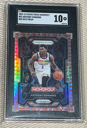 2023-24 Panini Prizm Monopoly Anthony Edwards Red Dice GM 10