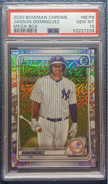 2020 Bowman Chrome Jasson Dominguez Mega Box Mojo BCP8 PSA 10