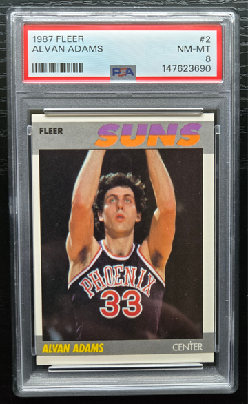 1987 Fleer #2 Alvan Adams PSA 8