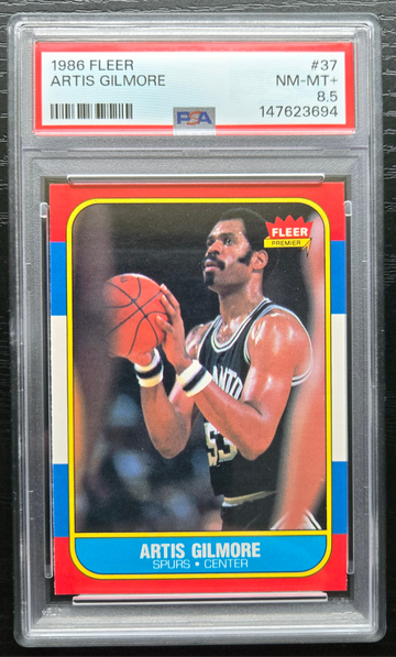 1986 Fleer #37 Artis Gilmore PSA 8.5
