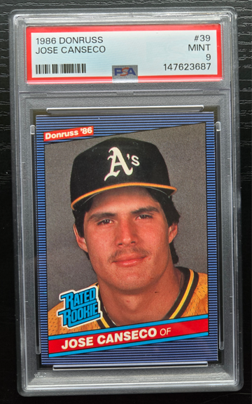 1986 Donruss #39 Jose Canseco PSA 9