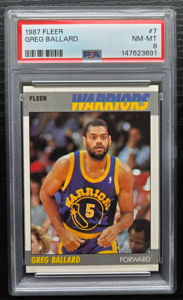 1987 Fleer #7 Greg Ballard PSA 8