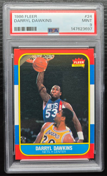 1986 Fleer #24 Darryl Dawkins PSA 9