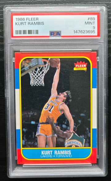 1986 Fleer #89 Kurt Rambis PSA 9