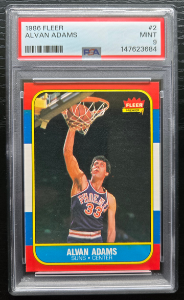 1986 Fleer #2 Alvan Adams PSA 9