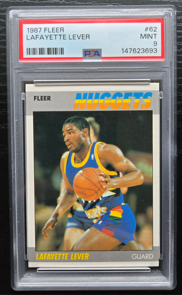 1987 Fleer #62 Lafayette Lever PSA 9