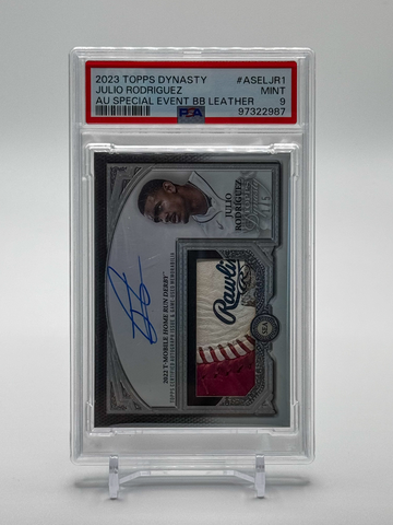 2023 Topps Dynasty Julio Rodriguez Home Run Derby Ball Auto FOP PSA 9
