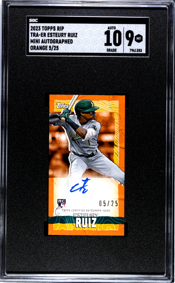 2023 Topps Rip Esteury Ruiz Orange auto /25 SGC 9