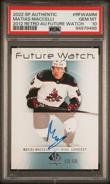 2022-23 SP Authentic Matias Maccelli Future Watch Auto  /699 RFWA-MM 