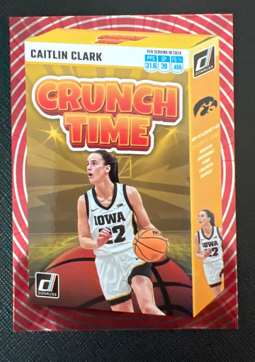 2024 Panini Caitlin Clark Collection Crunch Time SS-CR2 Red Target Parallel