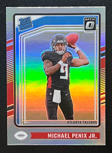 2024 Panini Donruss Optic Michael Penix Jr 279 Silver Holo Rated Rookie Atl Falcons