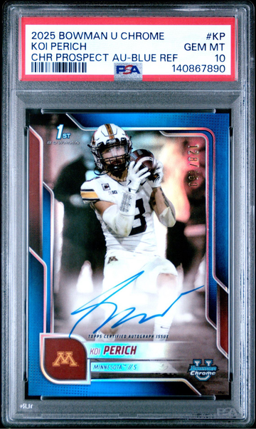 2025 Bowman U Chrome Koi Perich BCA-KP Blue Refractor /150 PSA 10