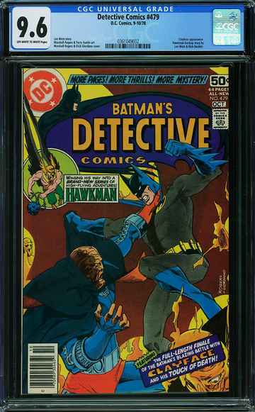 DETECTIVE COMICS #479, CGC 9.6 NM+