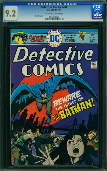 DETECTIVE COMICS #451, CGC 9.2 NM-