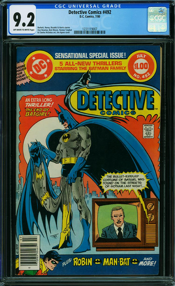 DETECTIVE COMICS #492, CGC 9.2 NM-