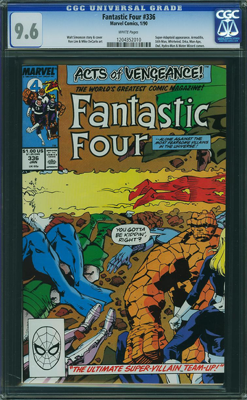 FANTASTIC FOUR #336, CGC 9.6 NM+