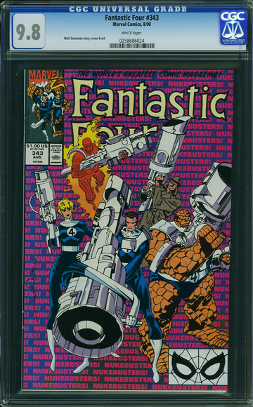 FANTASTIC FOUR #343, CGC 9.8 NM/MT