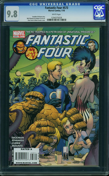 FANTASTIC FOUR #573, CGC 9.8 NM/MT