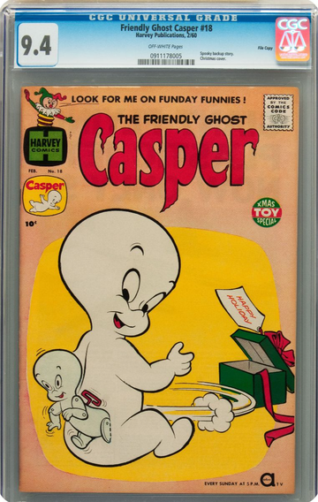FRIENDLY GHOST CASPER #18, CGC 9.4 NM -- FILE COPY