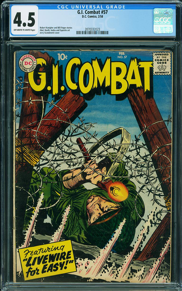 G.I. COMBAT #57, CGC 4.5 VG+