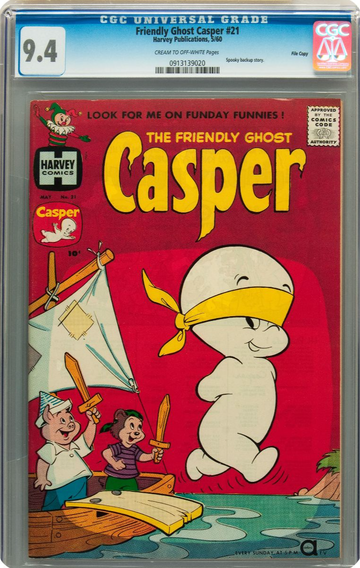 FRIENDLY GHOST CASPER #21, CGC 9.4 NM -- FILE COPY 