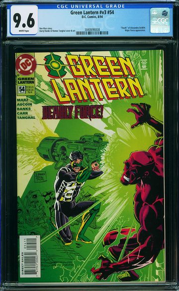 GREEN LANTERN v3 #54, CGC 9.6 NM+