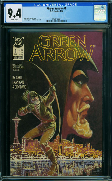 GREEN ARROW #1, CGC 9.4 NM