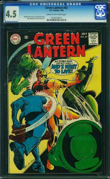 GREEN LANTERN #62, CGC 4.5 VG+
