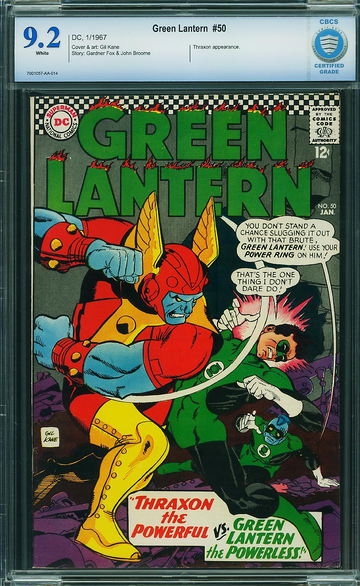 GREEN LANTERN #50, CBCS 9.2 NM-