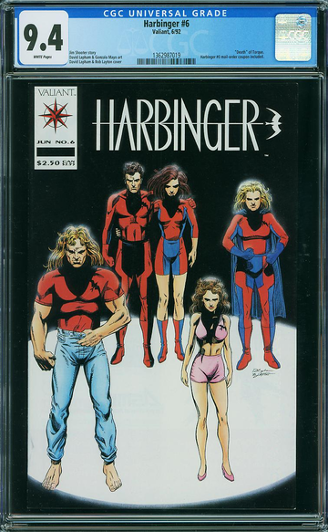 HARBINGER #6, CGC 9.4 NM