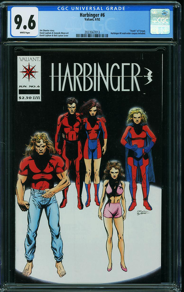 HARBINGER #6, CGC 9.6 NM+
