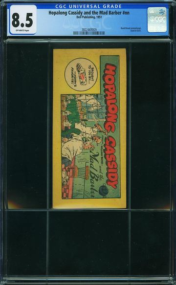 HOPALONG CASSIDY AND THE MAD BARBER #0, CGC 8.5 VF+