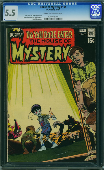 HOUSE OF MYSTERY #191, CGC 5.5 FN-