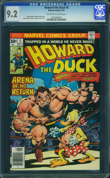 HOWARD THE DUCK #5, CGC 9.2 NM-