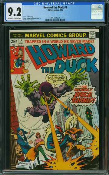 HOWARD THE DUCK #2, CGC 9.2 NM-