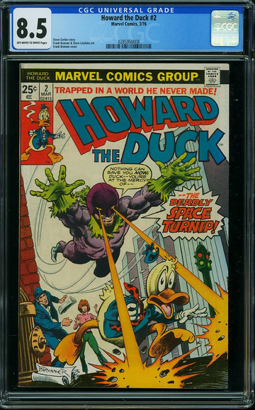HOWARD THE DUCK #2, CGC 8.5 VF+