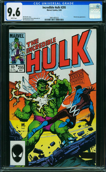 INCREDIBLE HULK #295, CGC 9.6 NM+