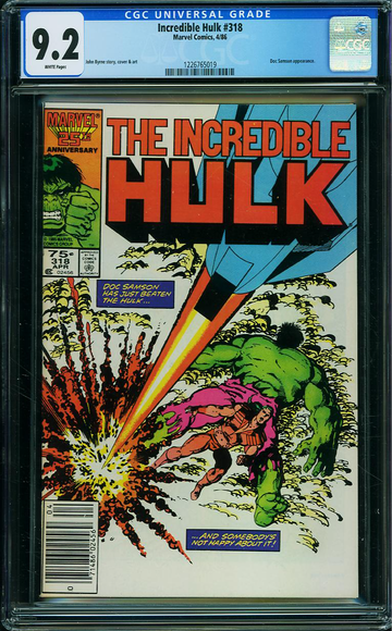 INCREDIBLE HULK #318, CGC 9.2 NM-
