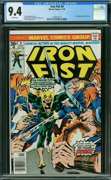 IRON FIST #9, CGC 9.4 NM