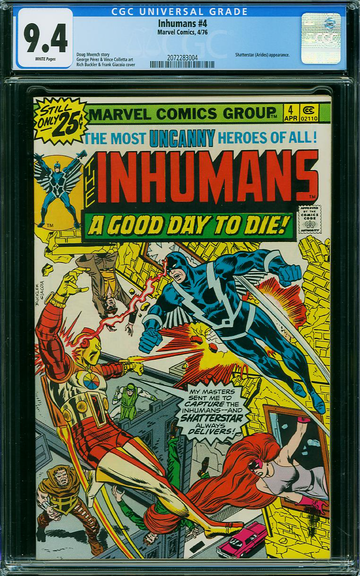 INHUMANS #4, CGC 9.4 NM