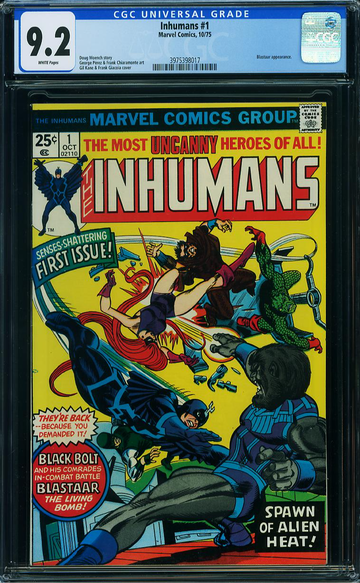 INHUMANS #1, CGC 9.2 NM-